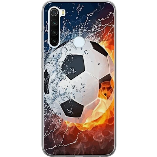 Xiaomi Redmi Note 8 Gjennomsiktig deksel Fotball Eld