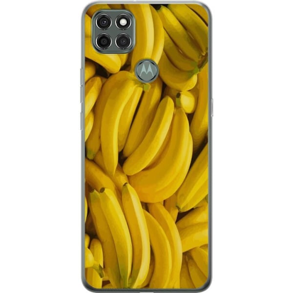 Motorola Moto G9 Power Genomskinligt Skal Banana Pattern – l