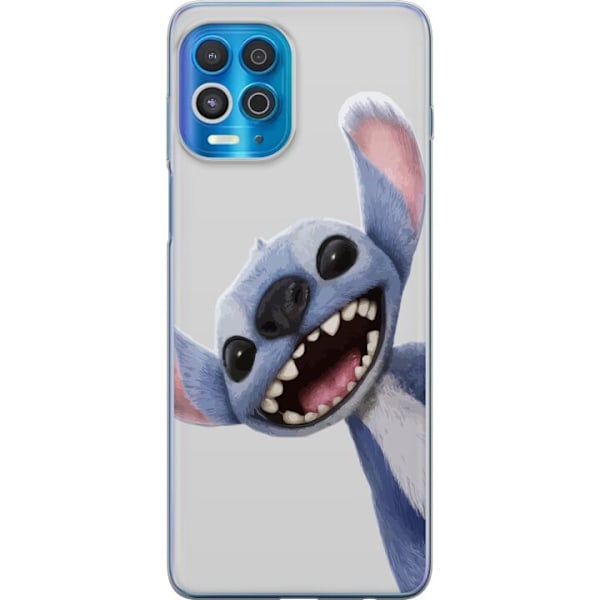 Motorola Edge S Gjennomsiktig deksel Stitch i Fart - Kawaii Design for Fans & Barn