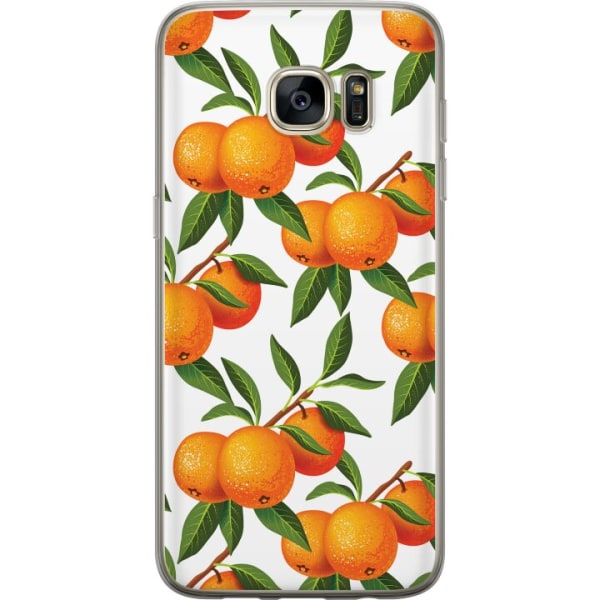 Samsung Galaxy S7 edge Genomskinligt Skal Apelsin