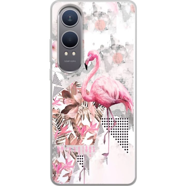 OnePlus Nord CE4 Lite Gennemsigtig cover Flamingo