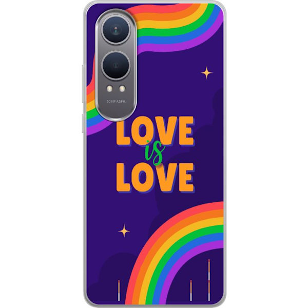 OnePlus Nord CE4 Lite Gjennomsiktig deksel Love is Love