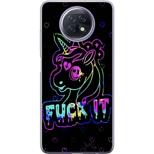 Xiaomi Redmi Note 9T Gennemsigtig cover Fuck it Unicorn