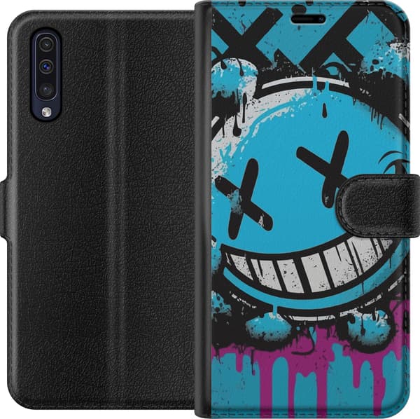 Kompatibel Tegnebogsetui til Samsung Galaxy A50 Glædelig