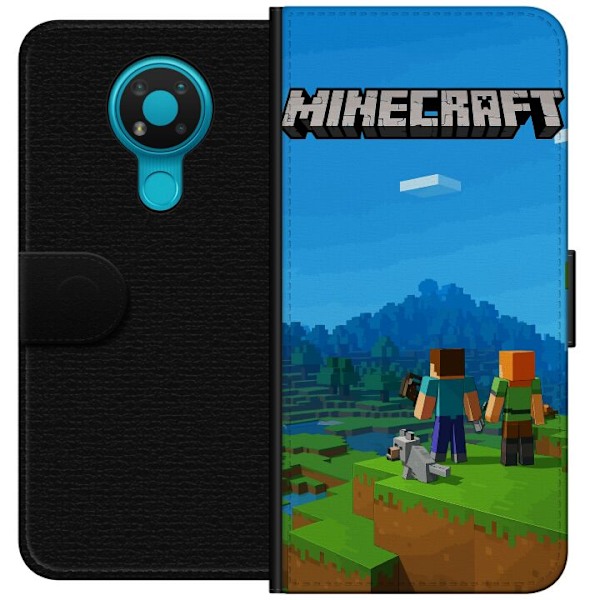Nokia 3.4 Tegnebogsetui Minecraft Key Art