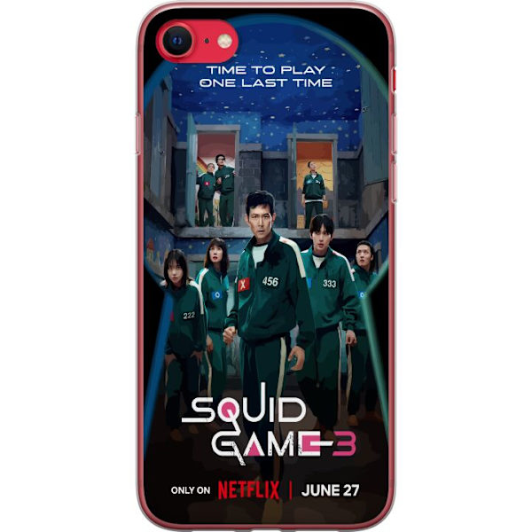Apple iPhone 7 Genomskinligt Skal Squid Game Säsong 3 Seriefigurer Populärt TV Serie Motiv Ikoner Spänning Drama Asiatisk Design Trend