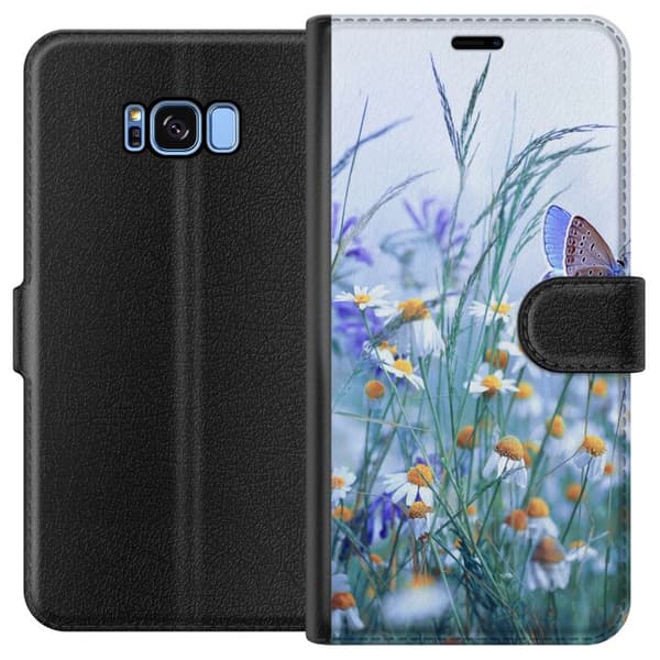 Kompatibelt Plånboksfodral till Samsung Galaxy S8 Blommor