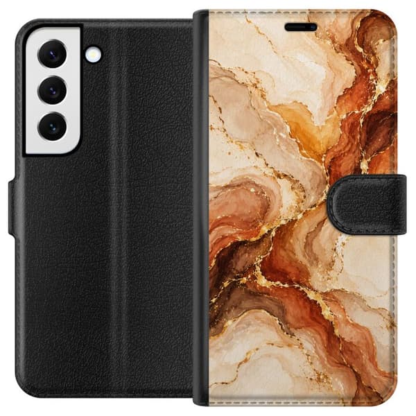 Kompatibelt Lommeboketui til Samsung Galaxy S22+ 5G Høstagat beige