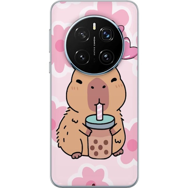 Honor Magic7 Pro Läpinäkyvä kuori Kawaii Capybara Sydän An