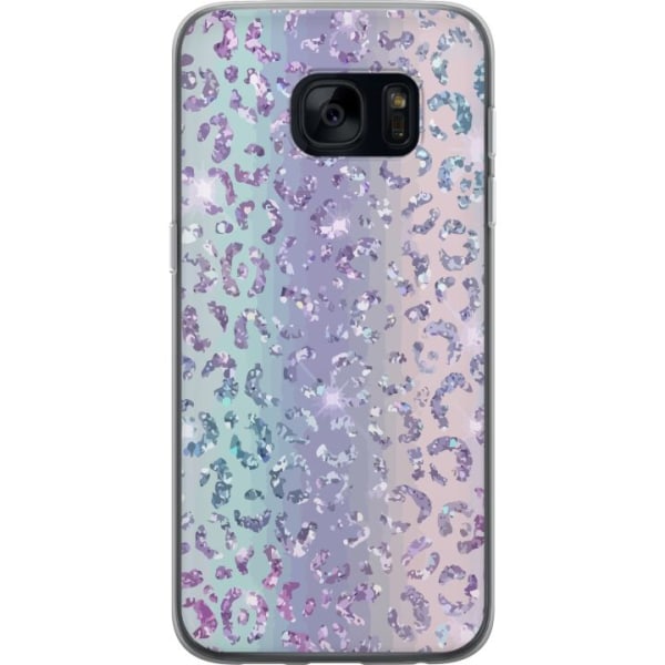 Samsung Galaxy S7 Gennemsigtig cover Glitter Leopard
