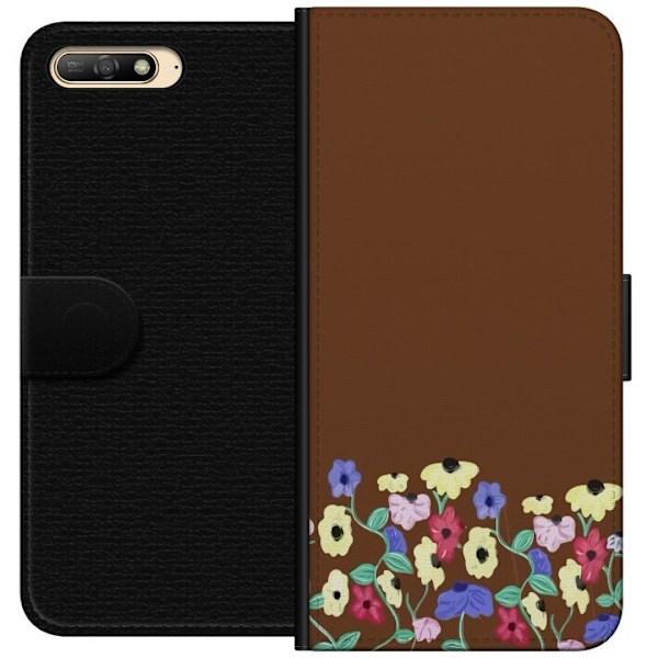 Huawei Y6 (2018) Tegnebogsetui Blomster