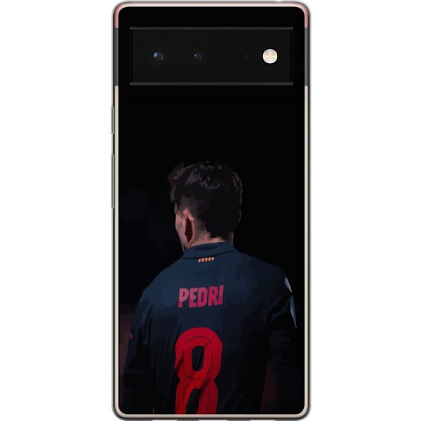 Google Pixel 6 Genomskinligt Skal Pedri FC Barcelona Fotboll S