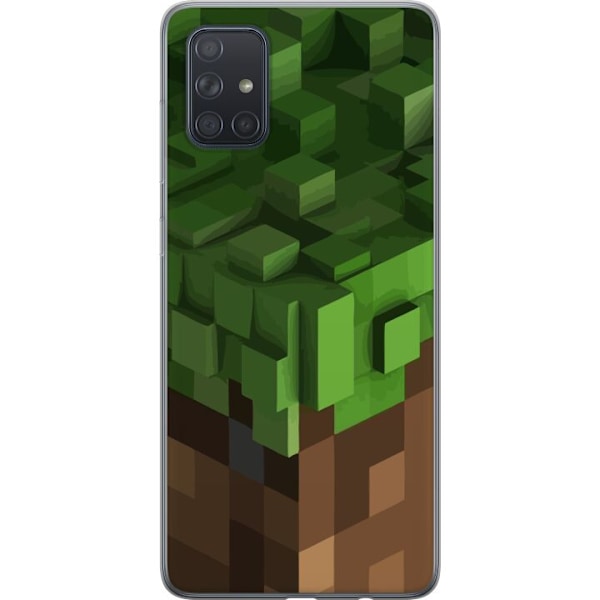 Samsung Galaxy A71 Gennemsigtig cover Minecraft Blocks