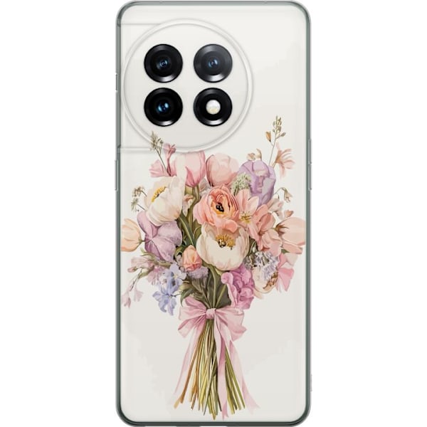 OnePlus 11 Genomskinligt Skal Mobilskal med färgglad blombukett i romantisk stil