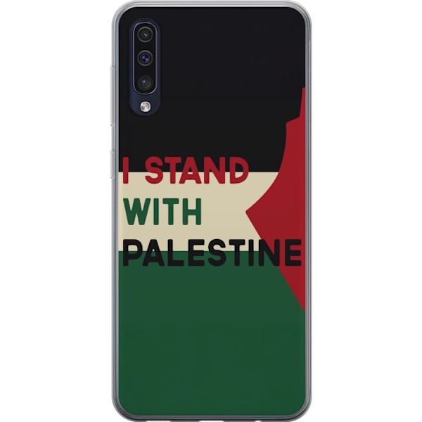 Samsung Galaxy A50 Genomskinligt Skal Stand with Palestine – solidaritetsdesign med starkt budskap