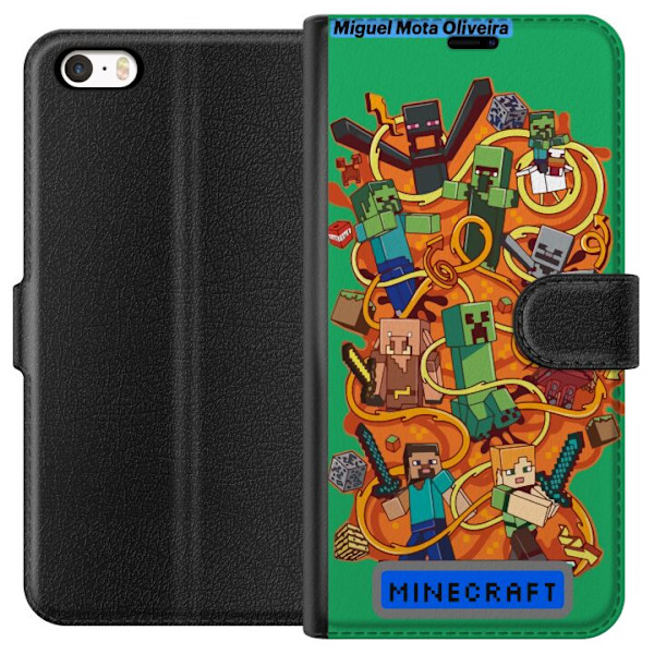 Apple iPhone 5s Tegnebogsetui Minecraft