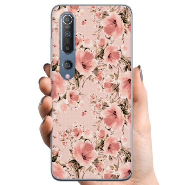 Xiaomi Mi 10 5G TPU Matkapuhelimen kuori Kukkia