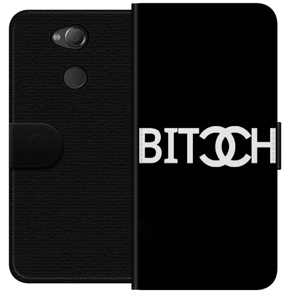 Sony Xperia XA2 Tegnebogsetui Bitch Chanel Inspireret Streetstyle Mode Tekstmotiv Trend Ikonisk Stil Urban Design