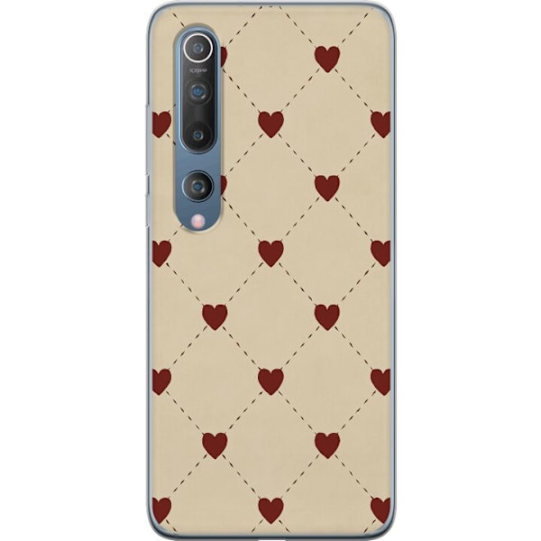 Xiaomi Mi 10 5G Genomskinligt Skal Heart Grid