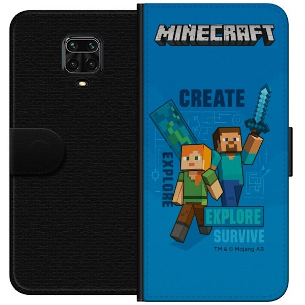 Xiaomi Redmi Note 9S Plånboksfodral Minecraft Caves