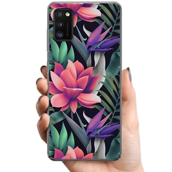 Samsung Galaxy A41 TPU Mobilskal Blommor