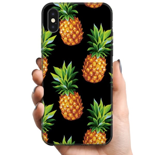 Apple iPhone X TPU Mobildeksel Ananas
