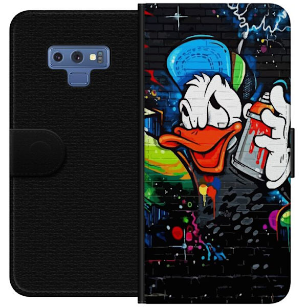 Samsung Galaxy Note9 Tegnebogsetui Kalle Anka Graffiti Disney Design Sjovt Børnemotiv Farve Grafisk Populær Serie Ikonisk Disneyfigur