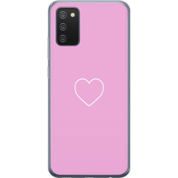 Samsung Galaxy A02s Läpinäkyvä kuori Sydän