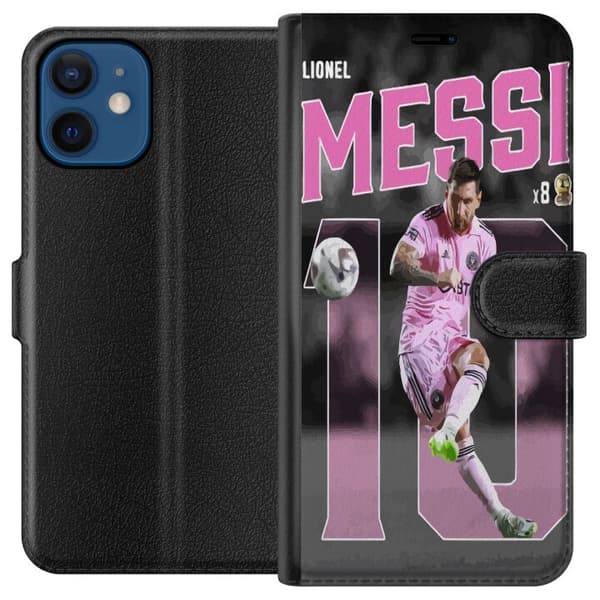 Kompatibelt Plånboksfodral till Apple iPhone 12 mini Lionel Messi - Rosa