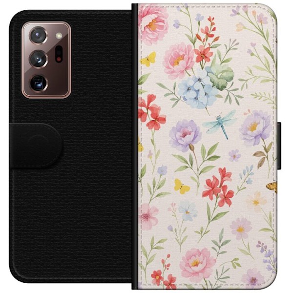Samsung Galaxy Note20 Ultra Tegnebogsetui Blomster