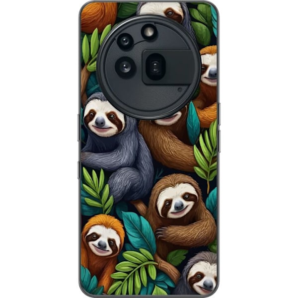 Nothing Phone (3a) Pro Gennemsigtig cover Sengångarstil - afslappet motiv med sød dovendyr