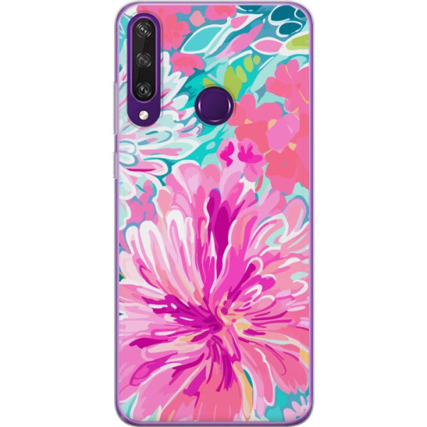 Huawei Y6p Gennemsigtig cover Blomsterrebs