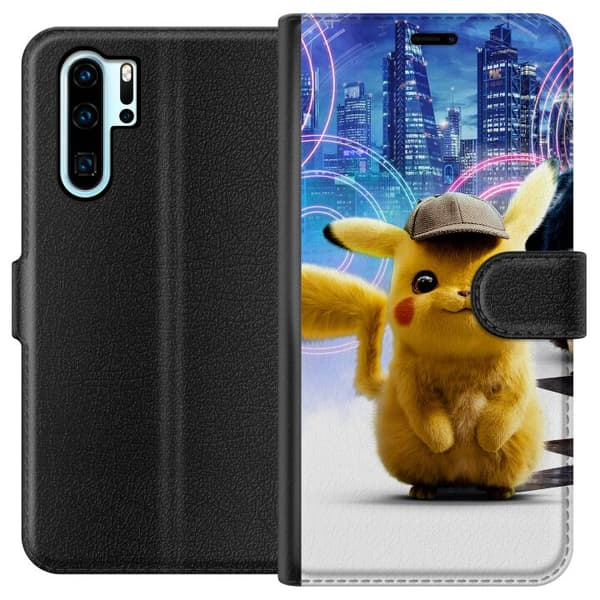 Kompatibelt Lommeboketui til Huawei P30 Pro Etterforsker Pikachu