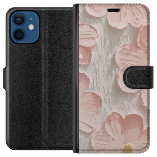 Kompatibelt Plånboksfodral till Apple iPhone 12 Rosa Blommor