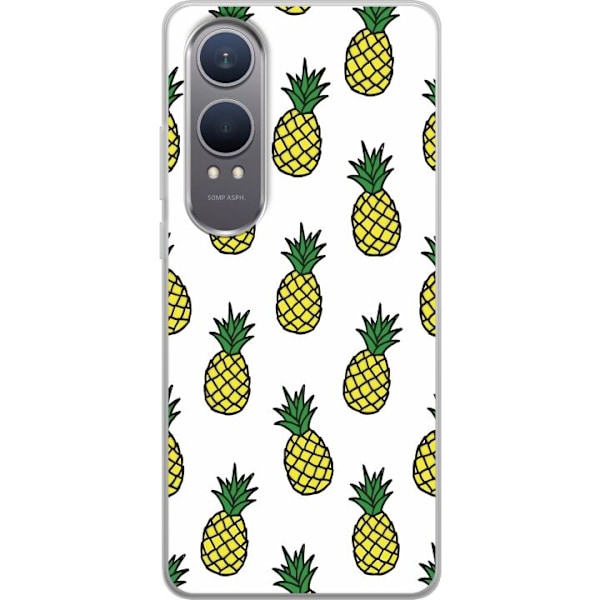 OnePlus Nord CE4 Lite Gennemsigtig cover Ananas mønster