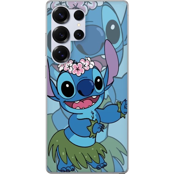 Samsung Galaxy S25 Ultra Läpinäkyvä kuori Stitch tähtien alla - Taianomainen Anime-tyyli