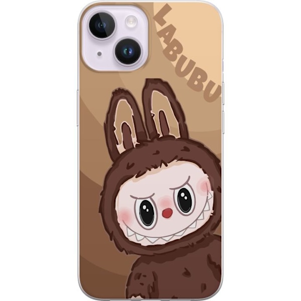 Apple iPhone 15 Plus Gennemsigtig cover Labubu Skyde Sød - Hv
