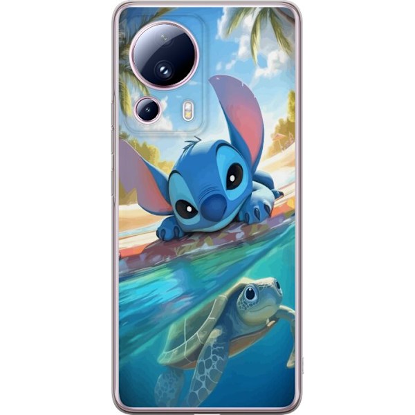 Xiaomi 13 Lite Gennemsigtig cover Stitch med skildpadde - sød