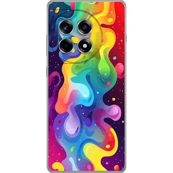 OnePlus 12R Genomskinligt Skal Color Splash Abstrakt Konst Design Färgstarkt Mönster Modern Populär Väggkonst Grafiskt Trend