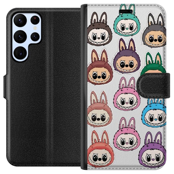Samsung Galaxy S22 Ultra 5G Tegnebogsetui Labubu Macaron Monst