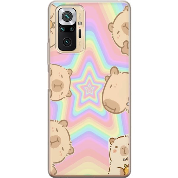 Xiaomi Redmi Note 10 Pro Gennemsigtig cover Kawaii Capybara Galaxy Sød Anime Dyr Rummotiv Kawaii Trend Gave TikTok Design