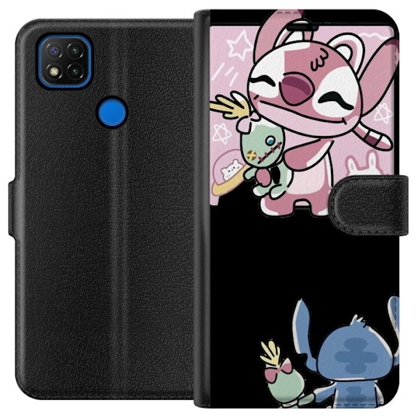 Xiaomi Redmi 9C Lommeboketui Stitch venner