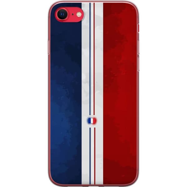 Kompatibelt Mobildeksel til Apple iPhone 7 Minimalistisk fransk flagg med rene linjer og flaggsymbol blå