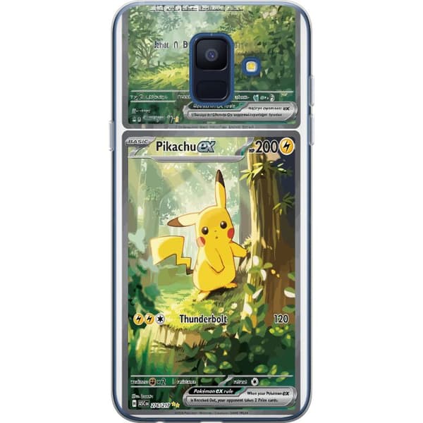 Kompatibelt Mobildeksel til Samsung Galaxy A6 (2018) Pikachu grønn