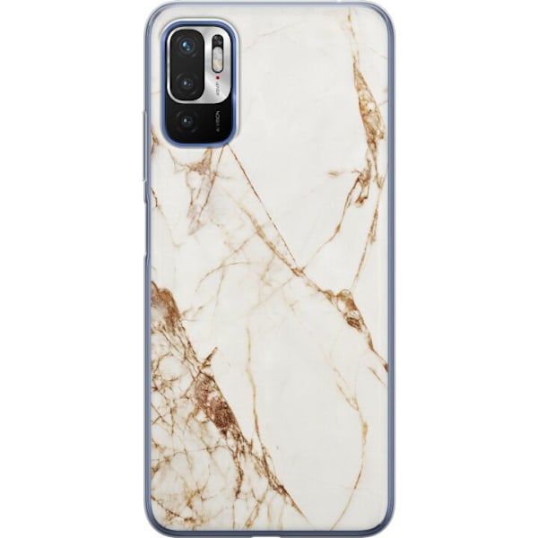 Xiaomi Redmi Note 10 5G Gennemsigtig cover Hvid marmor