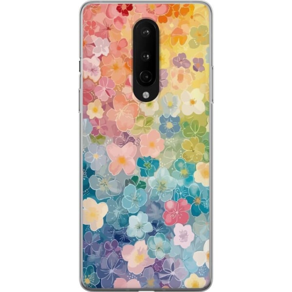 OnePlus 8 Läpinäkyvä kuori Pienet kukat