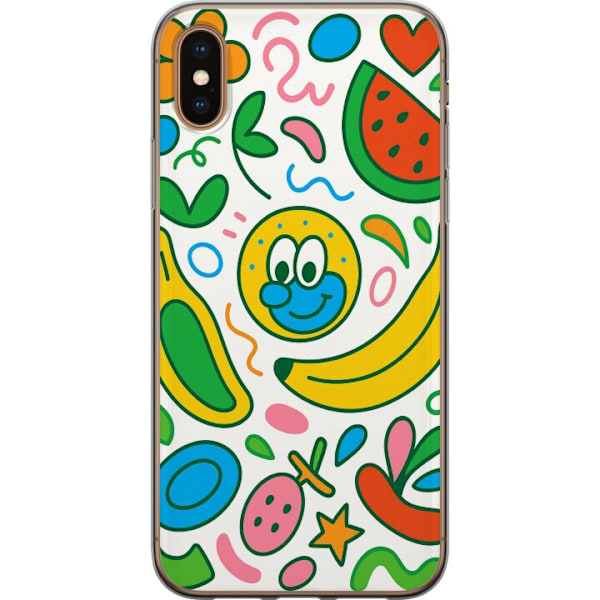 Apple iPhone XS Läpinäkyvä kuori Perhosverho