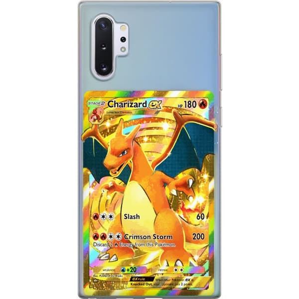 Kompatibelt Mobildeksel til Samsung Galaxy Note10+ GyllenCharizard EX samlerkort med regnbueeffekter gull