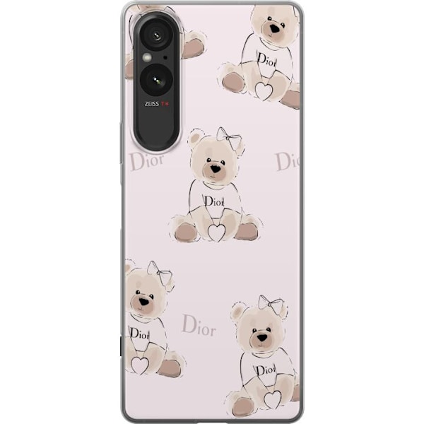 Sony Xperia 5 V Läpinäkyvä kuori Teddy Dior Vibes - ylellinen nalle muotityyliin