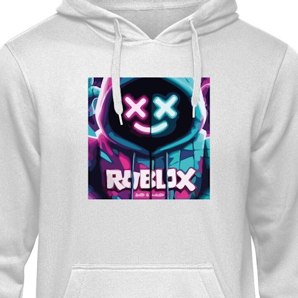 Barn-Hoodie | Mjuk Huvtröja för Barn Roblox grå 7-8 År